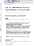 Cover page: Early life stress and HPA axis function independently predict adult depressive symptoms in metropolitan Cebu, Philippines