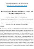 Cover page: Reactive molecular dynamics simulations of thermal and shear-driven oligomerization