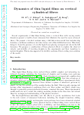 Cover page: Dynamics of thin liquid films on vertical cylindrical fibres