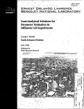 Cover page: A Set of Semianalytical Solutions for Parameter Estimation in Diffusion Cell Experiments