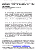 Cover page: Jewish Networks in the Spread of Early Christianity: A Mathematical Model of Marcionite and Lukan Christianities