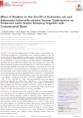 Cover page: Effect of Weather on the Die-Off of Escherichia coli and Attenuated Salmonella enterica Serovar Typhimurium on Preharvest Leafy Greens following Irrigation with Contaminated Water