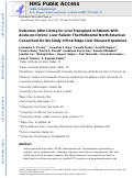 Cover page: Outcomes After Listing for Liver Transplant in Patients With Acute-on-Chronic Liver Failure: The Multicenter North American Consortium for the Study of End-Stage Liver Disease Experience.