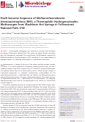 Cover page: Draft Genome Sequence of Methanothermobacter thermautotrophicus WHS, a Thermophilic Hydrogenotrophic Methanogen from Washburn Hot Springs in Yellowstone National Park, USA