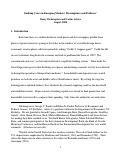 Cover page: Banking Crises in Emerging Markets:  Presumptions and Evidence