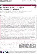 Cover page: Class effects of SGLT2 inhibitors on cardiorenal outcomes