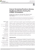 Cover page: Cancer Screening Practices Among Healthcare Workers During the COVID-19 Pandemic