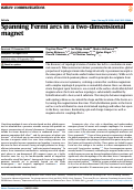Cover page: Spanning Fermi arcs in a two-dimensional magnet