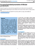 Cover page: An unusual spiculated presentation of follicular porokeratosis