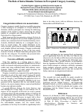 Cover page: The Role of Intra-Stimulus Variance in Perceptual Category Learning