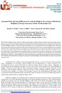 Cover page: Seasonal, Diel, and Age Differences in Activity Budgets of a Group of Bottlenose Dolphins (Tursiops truncatus) Under Professional Care