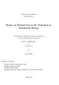 Cover page: Essays on Natural Gas in the Transition to Sustainable Energy