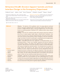 Cover page: Behavioral Health Decision Support Systems and User Interface Design in the Emergency Department.