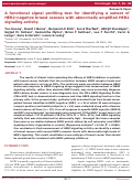 Cover page: A functional signal profiling test for identifying a subset of HER2-negative breast cancers with abnormally amplified HER2 signaling activity