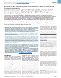 Cover page: Research on the Premotor Symptoms of Parkinson’s Disease: Clinical and Etiological Implications