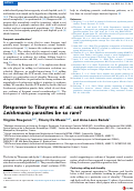 Cover page: Response to Rougeron et al.: Leishmania population genetics: Clonality, selfing and aneuploidy