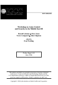 Cover page: Policy Paper 23: Workshop on Arms Control and Security in the Middle East III