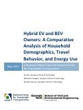 Cover page: Hybrid EV and Pure BEV Owners: A Comparative Analysis of Household Demographics, Travel Behavior, and Energy Use