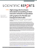 Cover page: High energy electron beam stimulated nanowelding of silver nanowire networks encapsulated with graphene for flexible and transparent electrodes.