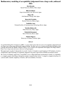 Cover page: Rudimentary modeling of acceptability judgement from a large scale, unbiaseddata