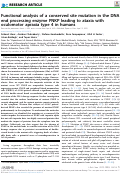 Cover page: Functional analysis of a conserved site mutation in the DNA end processing enzyme PNKP leading to ataxia with oculomotor apraxia type 4 in humans