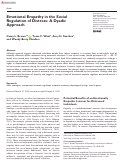 Cover page: Emotional Empathy in the Social Regulation of Distress: A Dyadic Approach