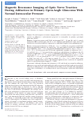 Cover page: Magnetic Resonance Imaging of Optic Nerve Traction During Adduction in Primary Open-Angle Glaucoma With Normal Intraocular Pressure