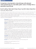 Cover page: Comparison of perioperative chemotherapy with adjuvant chemoradiotherapy for resectable gastric cancer: findings from a population-based study