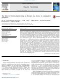 Cover page: The effect of thermal annealing on dopant site choice in conjugated polymers