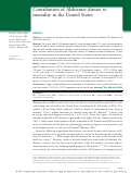 Cover page: Contribution of Alzheimer disease to mortality in the United States