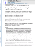 Cover page: Fronto-parietal and cingulo-opercular network integrity and cognition in health and schizophrenia