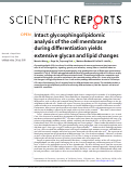 Cover page: Intact glycosphingolipidomic analysis of the cell membrane during differentiation yields extensive glycan and lipid changes