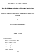 Cover page: Near-field characterization of photonic nanodevices