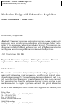 Cover page: Mechanism design with information acquisition