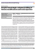 Cover page: Droplet-based single-cell joint profiling of histone modifications and transcriptomes.