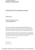 Cover page: Evaluate IST-222 Loop Detector System