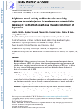 Cover page: Heightened neural activity and functional connectivity responses to social rejection in female adolescents at risk for depression: Testing the Social Signal Transduction Theory of Depression