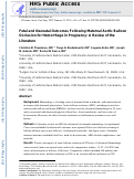 Cover page: Fetal and neonatal outcomes following maternal aortic balloon occlusion for hemorrhage in pregnancy: A review of the literature