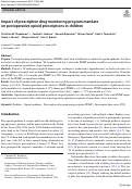 Cover page: Impact of prescription drug monitoring program mandate on postoperative opioid prescriptions in children