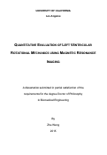 Cover page: QUANTITATIVE EVALUATION OF LEFT VENTRICULAR ROTATIONAL MECHANICS USING MAGNETIC RESONANCE IMAGING