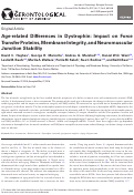 Cover page: Age-related Differences in Dystrophin: Impact on Force Transfer Proteins, Membrane Integrity, and Neuromuscular Junction Stability