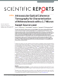 Cover page: Intravascular Optical Coherence Tomography for Characterization of Atherosclerosis with a 1.7 Micron Swept-Source Laser