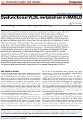 Cover page: Dysfunctional VLDL metabolism in MASLD.