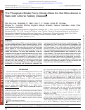 Cover page: The phosphate binder ferric citrate alters the gut microbiome in rats with chronic kidney disease