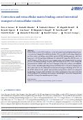 Cover page: Convection and extracellular matrix binding control interstitial transport of extracellular vesicles