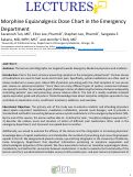 Cover page: Morphine Equianalgesic Dose Chart in the Emergency Department