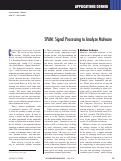 Cover page: SPAM: Signal Processing to Analyze Malware [Applications Corner]