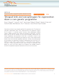 Cover page: Tetrapod limb and sarcopterygian fin regeneration share a core genetic programme