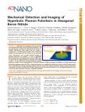 Cover page: Mechanical Detection and Imaging of Hyperbolic Phonon Polaritons in Hexagonal Boron Nitride