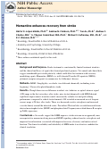 Cover page: Memantine Enhances Recovery From Stroke